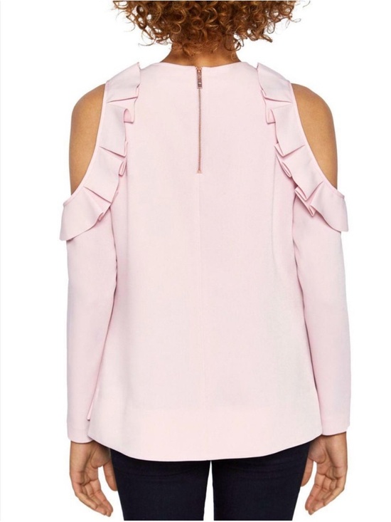 Ted Baker Steffe Cold-Shoulder Ruffle Top - Picture 3 of 14